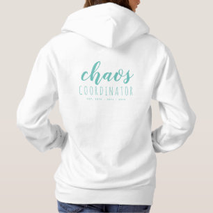 Simple Personalized Hoodie for Mom Light Teal