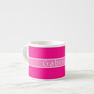 Simple Personalized Hot Pink Espresso Cup