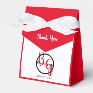 Simple Personalized Initials Wedding Favor Box