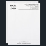 Simple Personalized Letterhead Your Company Logo<br><div class="desc">Custom Colours and Font - Personalized Your Business Letterhead with Logo - Add Your Logo - Image / Business Name - Company / Address / - Contact Information / more - Resize and move or remove and add elements / image with Customization tool. Choose font / size / colour !...</div>