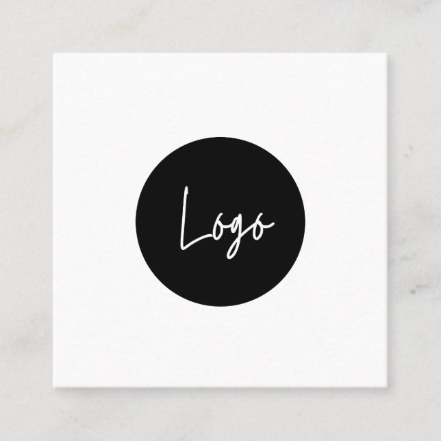 Simple personalized logo QR code business card (Front)