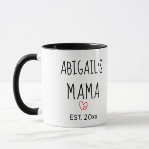 Simple Personalized Mama Gift with Child’s Name  Mug