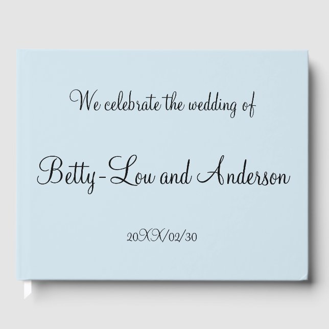 Simple Personalized Marriage Guestbook (Front)