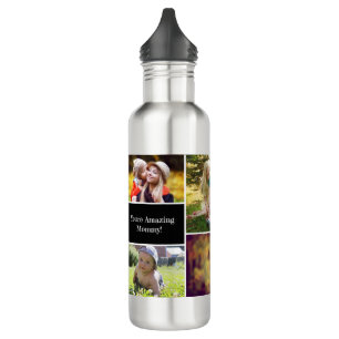 Simple Personalized Mom Multiple Photo collage 710 Ml Water Bottle