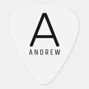 Simple Personalized Monogram Initial Guitar Pick