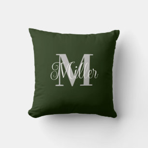 Simple Personalized Monogram  Throw Pillow