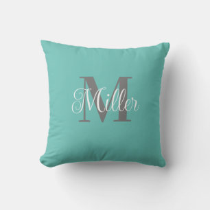 Simple Personalized Monogram  Throw Pillow