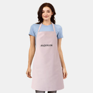 Simple Personalized Name Monogram   Elegant Custom Apron