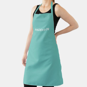 Simple Personalized Name Monogram   Elegant Custom Apron