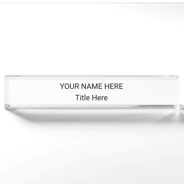 Simple Personalized Name Plate & Desk Sign (Front)