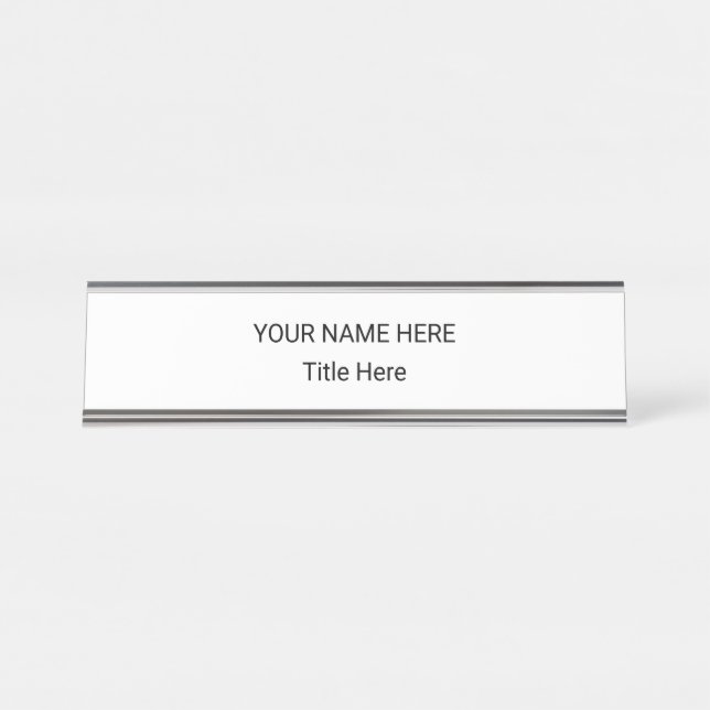 Simple Personalized Name Plate & Desk Sign (Front)