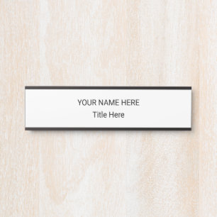 Simple Personalized Name Plate & Hanging Sign