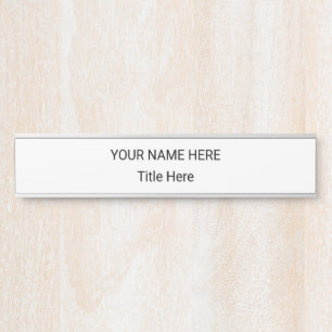 Simple Personalized Name Plate & Long Hanging Sign
