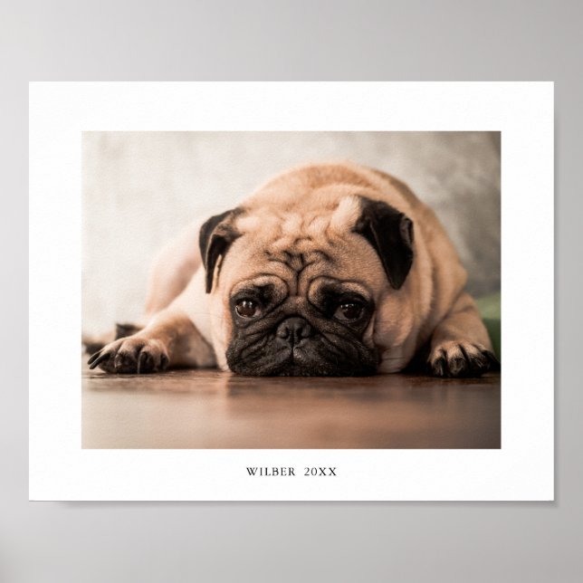 Simple Personalized Pet Photo and Name Print (Front)
