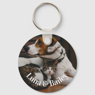 Simple Personalized Pet Photo Keychain