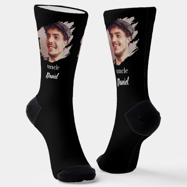 Simple Personalized Photo Socks (Angled)