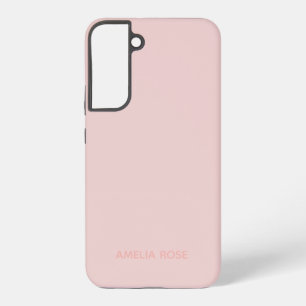 Simple Personalized Quartz Pink on Pink Samsung Galaxy Case