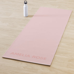 Simple Personalized Quartz Pink on Pink Yoga Mat