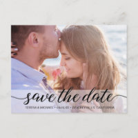 Simple Personalized Save the Date script Photo