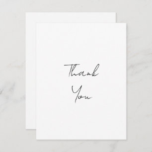 Simple Personalized Script White Thank You
