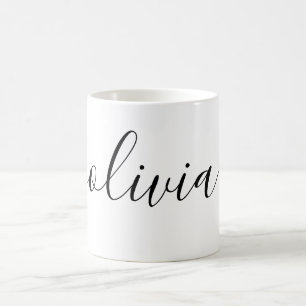 Simple  Personalized Signature Script  Coffee Mug
