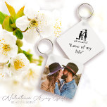 Simple Personalized Text and Photo Keychain<br><div class="desc">Cherish your moments forever with our Simple Personalized Text and Photo Keychain. Let us be your partner for individual lover's gifts. This unique keepsake crafted with love by Mylini Design, an experienced designer known for exquisite attention to detail, is a perfect way to store your unforgettable memories. Personalize it with...</div>