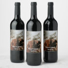 Simple Personalized Wedding Photo Wine Labels