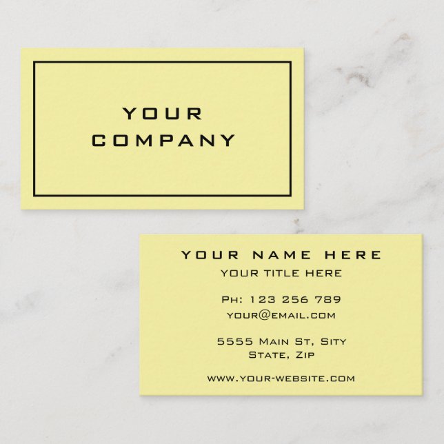 Simple Personalized Your Business Card Template (Front/Back)