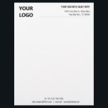 Simple Personalized Your Business Logo Letterhead<br><div class="desc">Custom Simple Personalized Business Office Modern Letterhead with Logo - Add Your Logo - Image / Name - Company / Address - Contact Information - Resize and move or remove and add elements / image with customization tool. Good Luck - Be Happy - Be Healthy !</div>