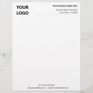 Simple Personalized Your Business Logo Letterhead