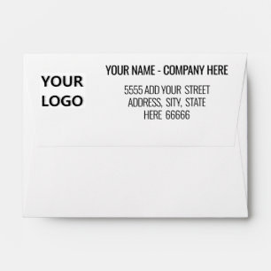Simple Personalized Your Name Logo Return Address Envelope