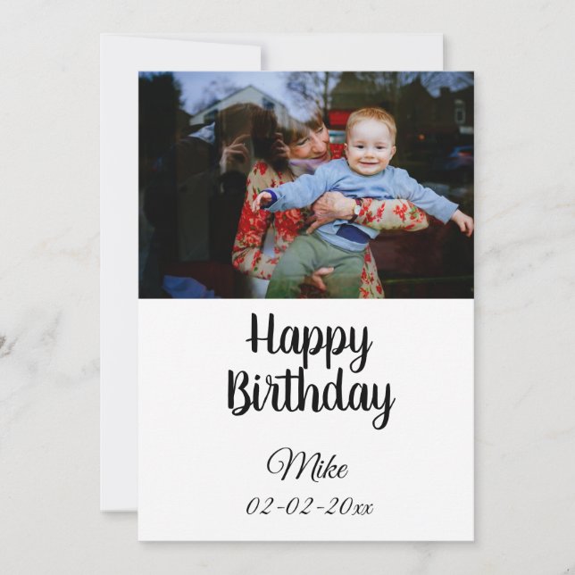 simple personnalisation heureuse invitation photo (Devant)