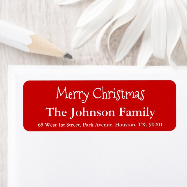 Simple personnalisé Joyeux Noël Nom de famille Scr (En situation)