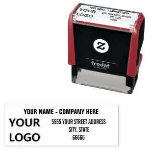 Simple Pesonalized Your Logo Name Return Address Self-inking Stamp