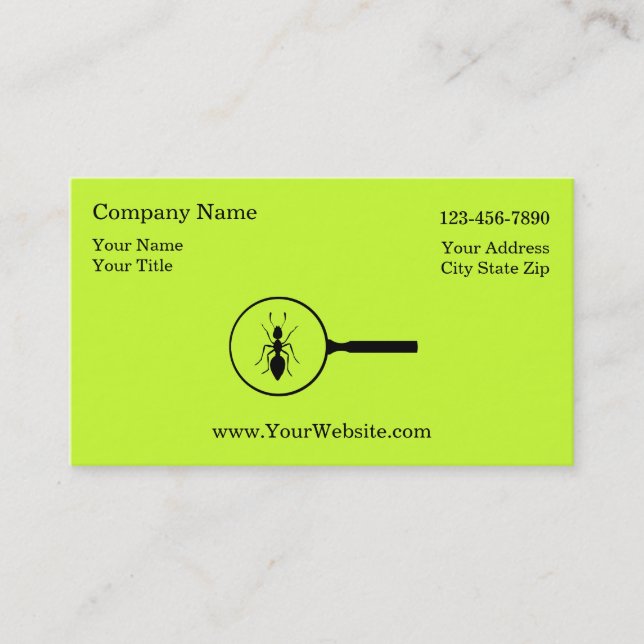 Simple Pest Control Business Cards (Front)