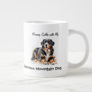 Simple Pet Bernese Mountain Dog Personalize Large Coffee Mug
