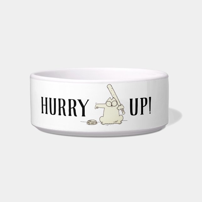 Simple Pet Dog Personalized Food Water Ceramic Bow Bowl (Front)