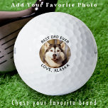 Simple Pet Dog Photo Personalized Golfer  Golf Balls<br><div class="desc">Best Dad Ever... Two of your favourite things , golf and your dog ! Surprise the Dog Dad and Golf Lover with these super cute dog photo custom golf balls and matching golf accessories. Now he can take his best friend with him as he play's 18 holes . Customize these...</div>