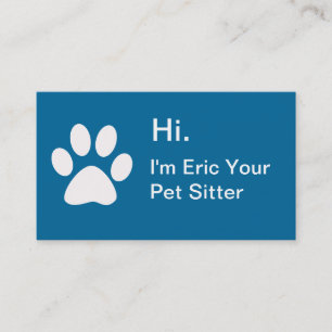 Simple Pet Grooming Business Cards