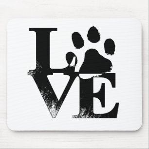 Simple Pet Love Paw Mouse Pad