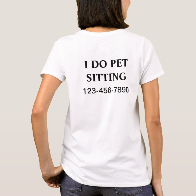 Simple Pet Sitting TShirts (Back)