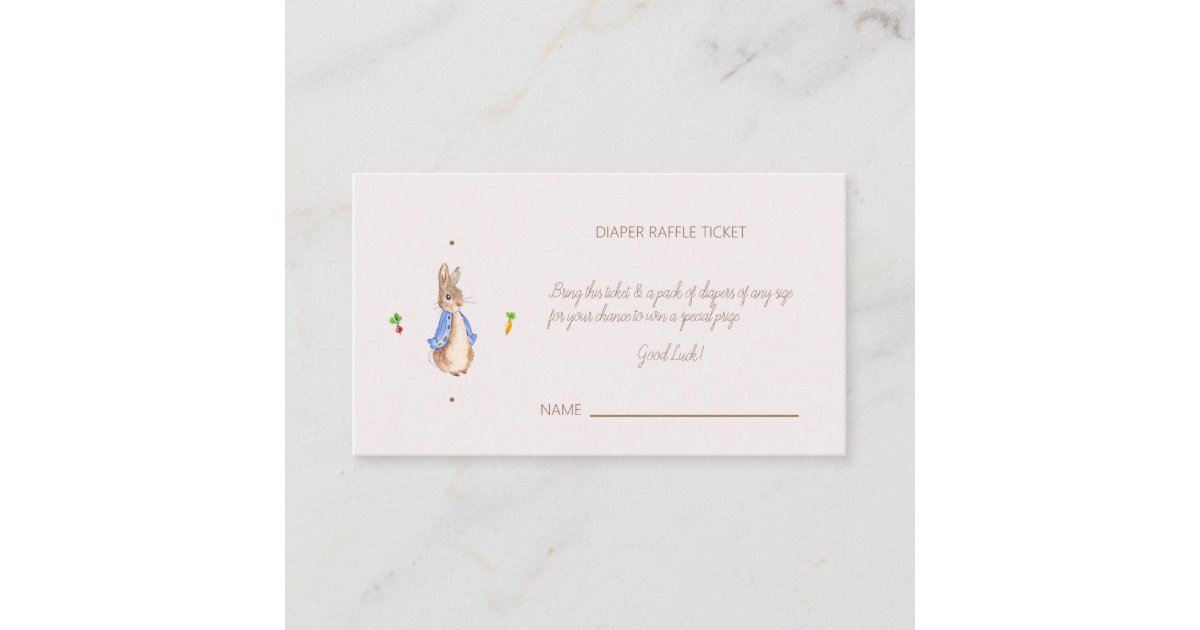 Simple Peter the Rabbit Enclosure Card | Zazzle