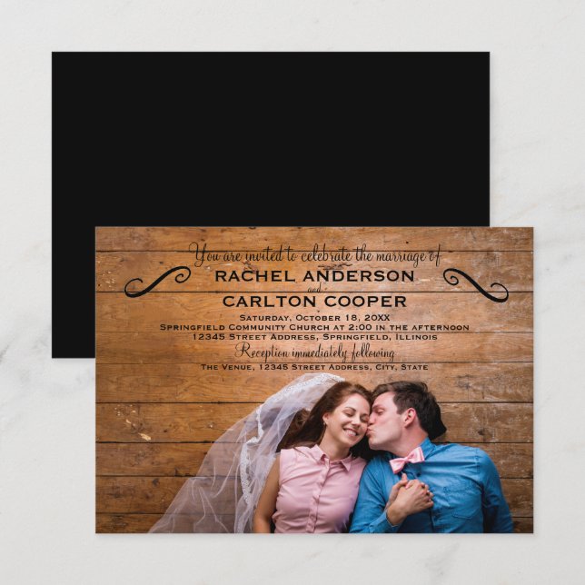 Simple Photo - 3x5 Wedding Invitation (Front/Back)