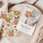 Simple Photo Birth Announcement | Girl Birth<br><div class="desc">Simple Photo Birthday Invitation
Ready to be personalized by you!</div>