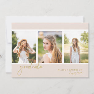 Simple Photo Blush Pink Graduation Party  Invitation