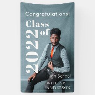 Simple Photo Bold Letterings Graduation Banner