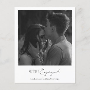 Simple Photo Budget Engagement Party Invitation