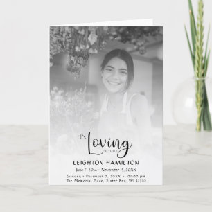 Simple Photo Celebration of Life Folded Programme