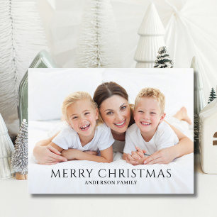 Simple Photo Christmas Holiday Postcard