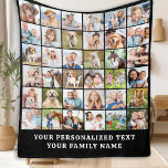 Simple Photo Collage Black Personalized 36 Picture Fleece Blanket<br><div class="desc">Cozy Memories Photo Collage Blanket Wrap yourself in warmth and cherished memories with our Cozy Memories Photo Collage Blanket. This beautifully crafted blanket is designed to showcase 36 of your favourite photos, making it the perfect personalized keepsake for any occasion. Key Features Modern and Simple Design: Our blanket features a...</div>